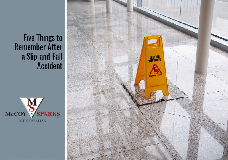 Five Things to Remember After a Slip-and-Fall Accident