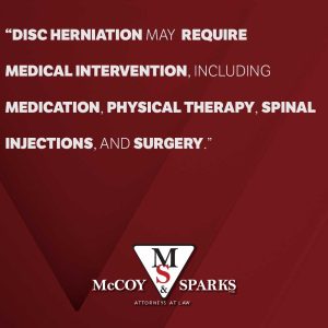 disc herniation may need medical attention