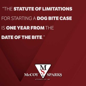 statute of limitations for starting a dog bite case